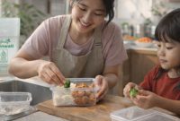 Wadah makanan yang "sayang kalau dibuang"! 🍱✨ Trifinity hadir dengan konsep reusable yang bikin pelanggan makin happy. Selain ramah lingkungan karena bisa dipakai berkali-kali, wadahnya juga aman masuk dishwasher.